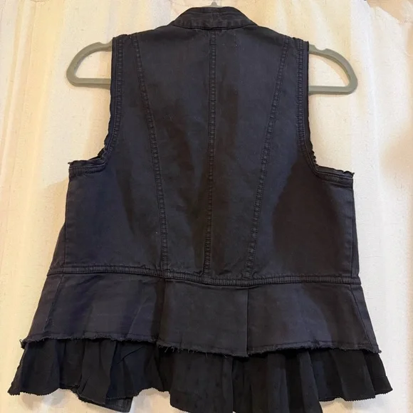 Free People black Buttoned Vest - Picture 2 of 4